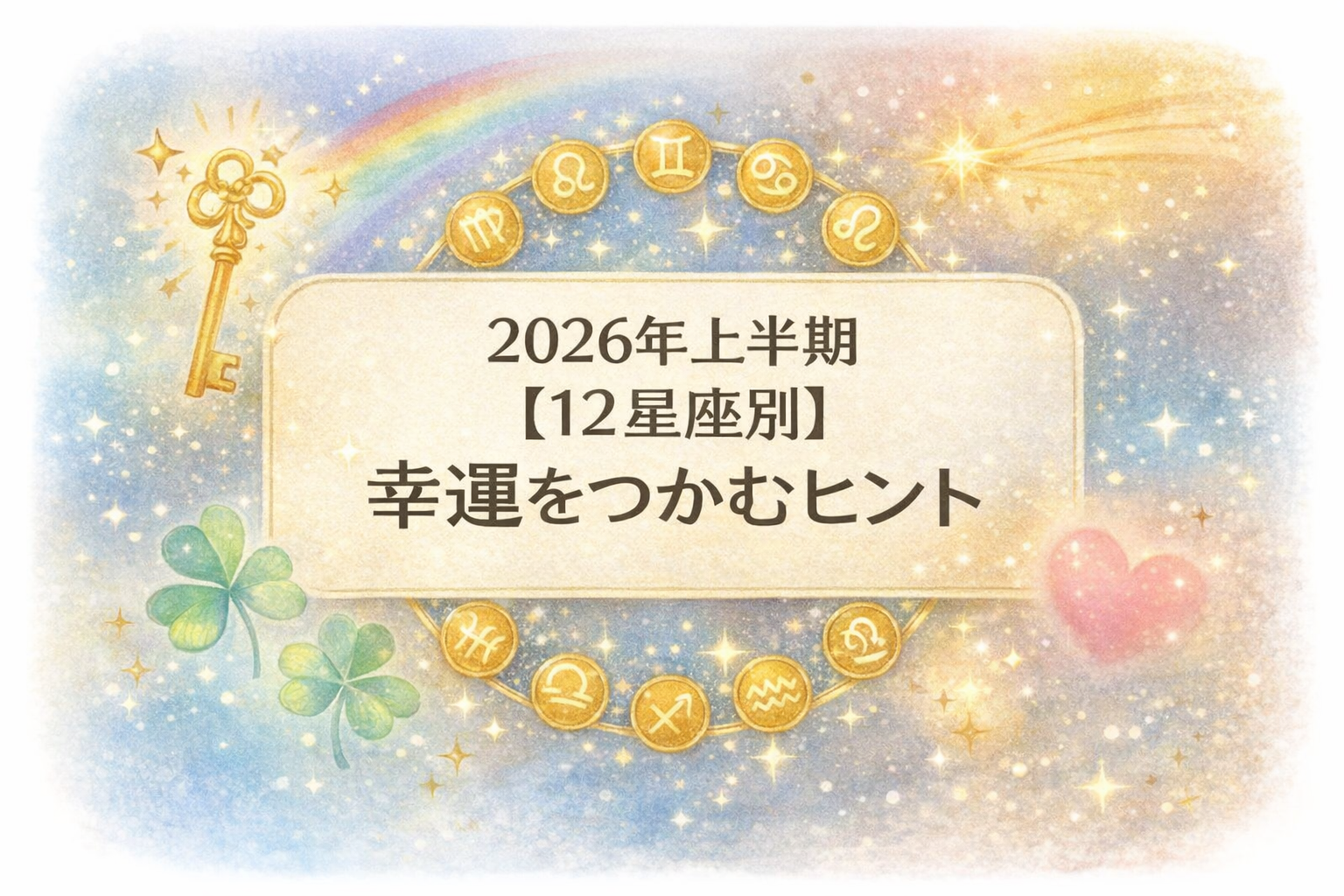 2026年上半期【12星座別】幸運をつかむヒント
